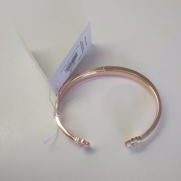 Kate Spade New White Spades Open Cuff Bracelet